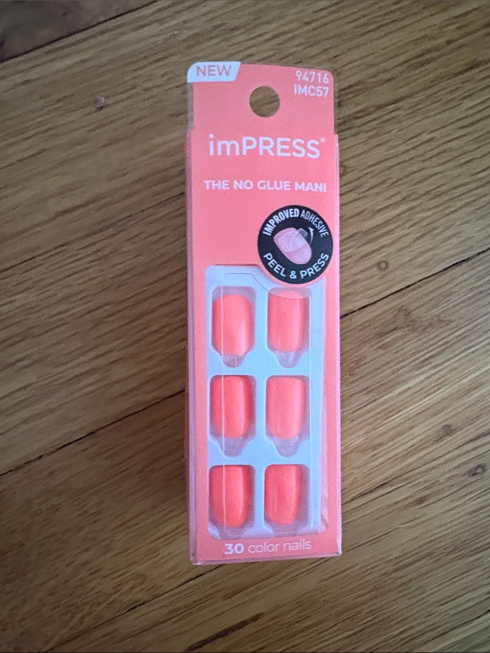 imPRESS Coral Orange Press-On Nails